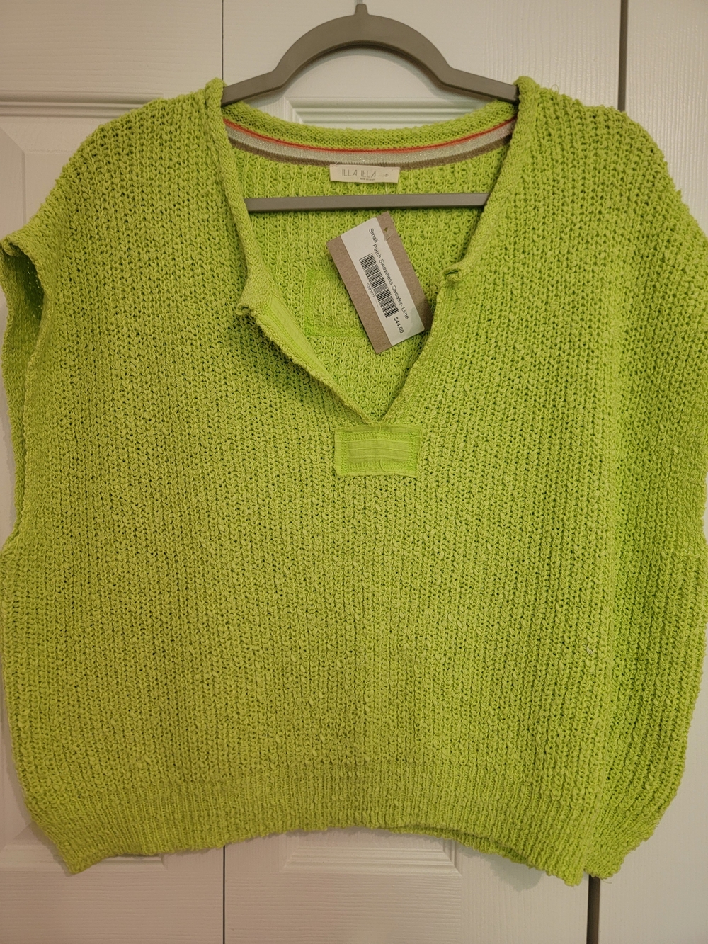 ILLA ILLA Bright Lime Knit Sleeveless Vest